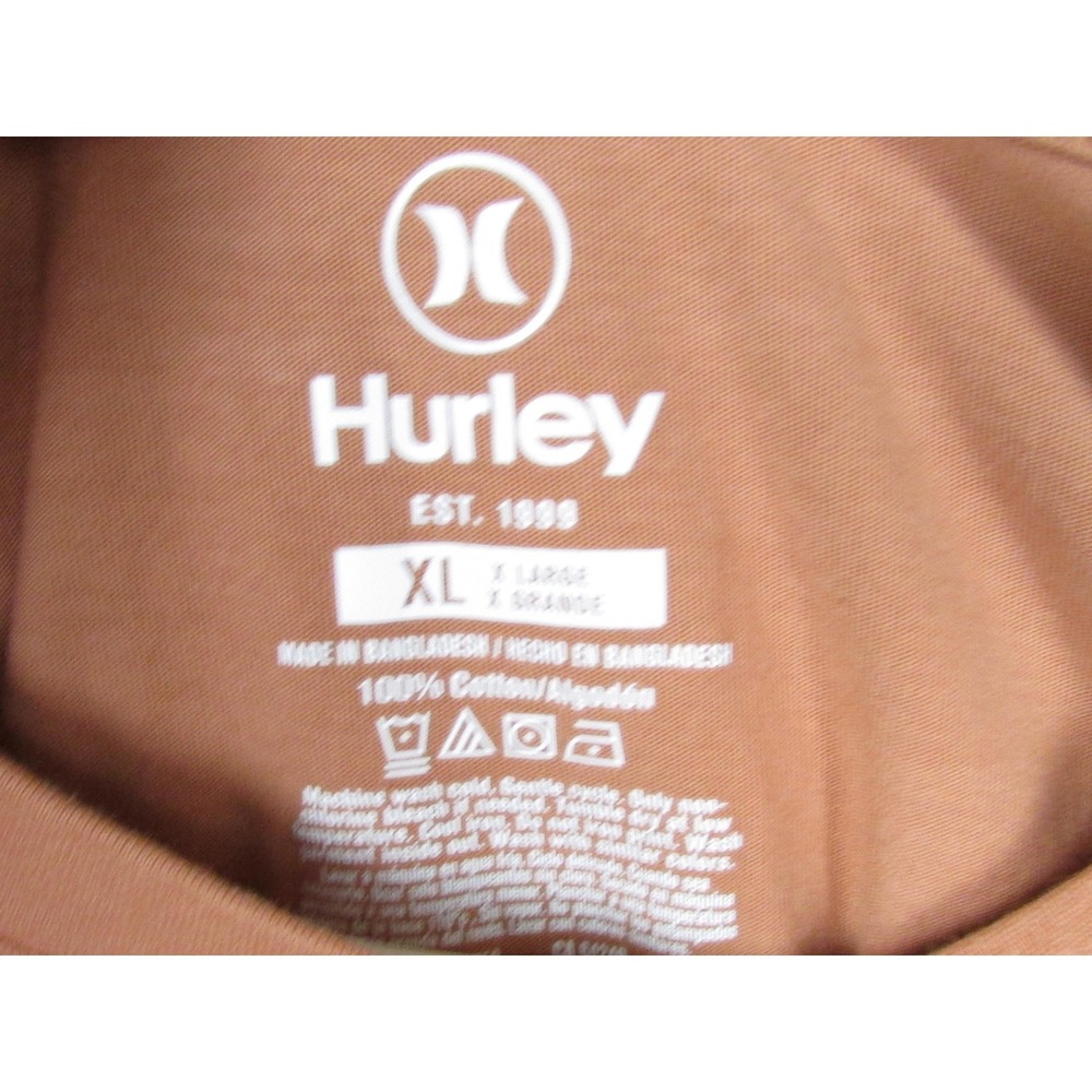 Hurley Shirt Mens XL Orange Supply Company Palm Tree Graphic Tee Surf Beach - Picture 5 of 8